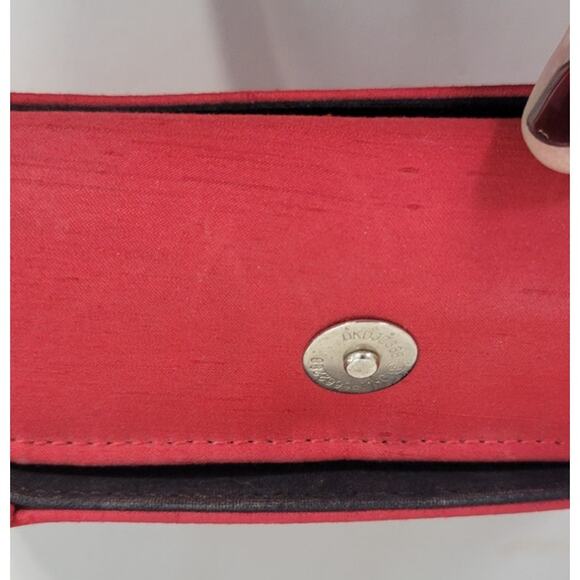 Kate Spade Red Handbag Small Double Straps Purse Satin Vintage Bag Snap Close - Picture 9 of 13